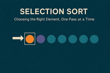 Minimalist diagram of a highlighted minimum element being selected from a row of numbers, styled in a Solarized palette.