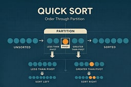 Abstract geometric visualization of elements partitioning around a pivot
