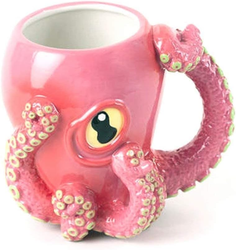 Pink Octopus Ceramic Coffee Mug product image